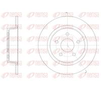 2x Disque de frein Essieu arrière plein 61459.00 REMSA pour FORD KUGA II