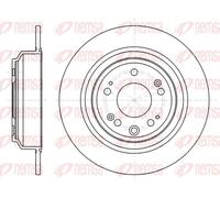2x Disque de frein Essieu arrière plein 61608.00 REMSA pour HONDA ACCORD VIII