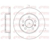 2x Disque de frein Essieu arrière plein 6239.02 REMSA pour RENAULT CITROËN