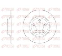 2x Disque de frein Essieu arrière plein 62521.00 REMSA pour AUDI VW