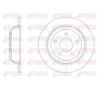 2x Disque de frein Essieu arrière plein 62538.00 REMSA pour FORD PUMA