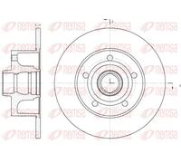 2x Disque de frein Essieu arrière plein 6431.00 REMSA pour AUDI A4 B5