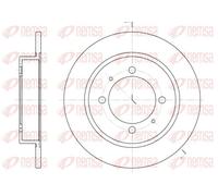 2x Disque de frein Essieu arrière plein 6447.00 REMSA pour MITSUBISHI VOLVO