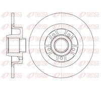 2x Disque de frein REMSA 6613.00 convient pour VW RENAULT