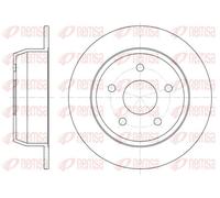 2x Disque de frein Essieu arrière plein 6628.00 REMSA pour JEEP CHEROKEE