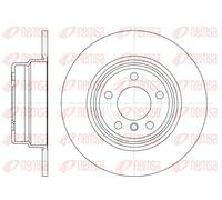 2x Disque de frein Essieu arrière plein 6632.00 REMSA pour BMW X5