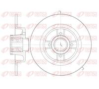 2x Disque de frein Essieu arrière plein 6698.20 REMSA pour RENAULT MEGANE I