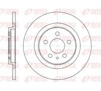 2x Disque de frein Essieu arrière plein 6736.00 REMSA pour FIAT PEUGEOT LANCIA