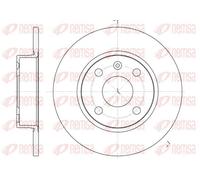 2x Disque de frein Essieu arrière plein 6738.00 REMSA pour OPEL CORSA C