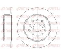 2x Disque de frein Essieu arrière plein 6752.00 REMSA pour LEXUS GS IS I