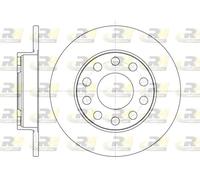 2x Disque de frein Essieu arrière plein 6753.00 ROADHOUSE pour AUDI SEAT