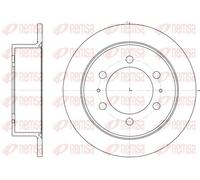2x Disque de frein Essieu arrière plein 6784.00 REMSA pour SSANGYONG DAEWOO
