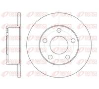 2x Disque de frein Essieu arrière plein 6803.00 REMSA pour AUDI A6 C5