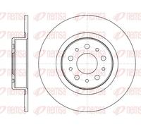 2x Disque de frein Essieu arrière plein 6968.00 REMSA pour ALFA ROMEO 156 GT 147