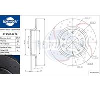 2x Disque de frein Essieu arrière plein RT 4502-GL T5 ROTINGER pour MAZDA 626 V