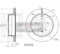 Lot de 2 Disques de frein MAXGEAR 19-2370 CHEVROLET 20968395 48 01 857 48 04 637