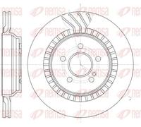 2x Disque de frein Essieu arrière ventilé 61187.10 REMSA pour MERCEDES-BENZ SL