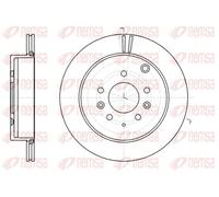 2x Disque de frein Essieu arrière ventilé 61237.10 REMSA pour MAZDA CX-7