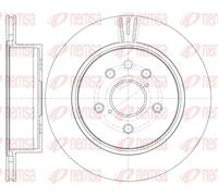2x Disque de frein Essieu arrière ventilé 61255.10 REMSA pour LEXUS IS II GS