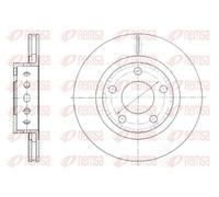 2x Disque de frein Essieu arrière ventilé 61363.10 REMSA pour AUDI VW
