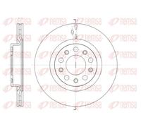 2x Disque de frein Essieu arrière ventilé 61428.10 REMSA pour ALFA ROMEO 159