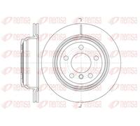 2x Disque de frein Essieu arrière ventilé 61453.10 REMSA pour BMW 3 Gran Turismo