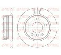 2x Disque de frein Essieu arrière ventilé 6458.10 REMSA pour BMW 3 Touring 3