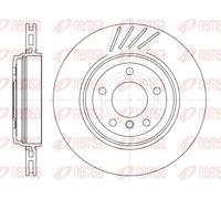 2x Disque de frein Essieu arrière ventilé 6645.10 REMSA pour BMW 3 3 Touring