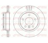 2x Disque de frein Essieu arrière ventilé 6722.10 REMSA pour BMW 3 3 Coupé