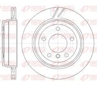 2x Disque de frein Essieu arrière ventilé 6772.10 REMSA pour BMW 3 Touring 3