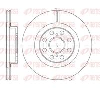 2x Disque de frein Essieu arrière ventilé 6961.10 REMSA pour TOYOTA LEXUS