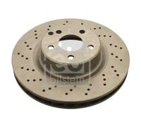 2x Disque de frein Essieu avant perforé/ventilé de l'intérieur 21086