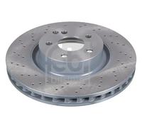 2x Disque de frein Essieu avant perforé/ventilé de l'intérieur 26407