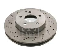 2x Disque de frein Essieu avant perforé/ventilé de l'intérieur 30552