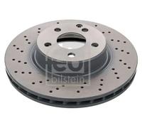 2x Disque de frein Essieu avant perforé/ventilé de l'intérieur 43989