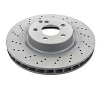 2x Disque de frein Essieu avant perforé/ventilé de l'intérieur ADU174315