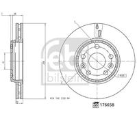 2x Disque de frein Essieu avant ventilé 176658 FEBI BILSTEIN pour RENAULT NISSAN