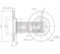 MAXGEAR 19-2301 Disque de frein