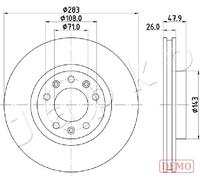 2x Disque de frein Essieu avant ventilé 600637C JAPKO pour PEUGEOT OPEL