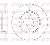 2x Disque de frein Essieu avant ventilé 61005.10 REMSA pour TOYOTA YARIS