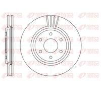 2x Disque de frein Essieu avant ventilé 61037.10 REMSA pour NISSAN