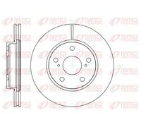 2x Disque de frein Essieu avant ventilé 61122.10 REMSA pour TOYOTA AURIS