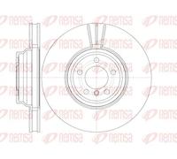 2x Disque de frein Essieu avant ventilé 61132.10 REMSA pour BMW 7