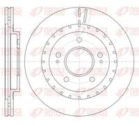 2x Disque de frein Essieu avant ventilé 61137.10 REMSA pour MITSUBISHI