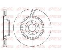 2x Disque de frein Essieu avant ventilé 61154.10 REMSA pour AUDI VW