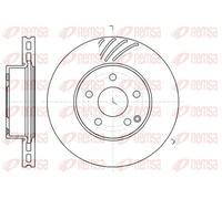 2x Disque de frein Essieu avant ventilé 61184.10 REMSA pour MERCEDES-BENZ