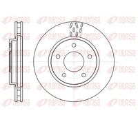2x Disque de frein Essieu avant ventilé 61291.10 REMSA pour DODGE CALIBER