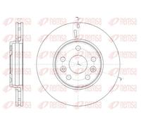 2x Disque de frein Essieu avant ventilé 61411.10 REMSA pour RENAULT