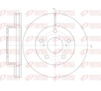 2x Disque de frein Essieu avant ventilé 61421.10 REMSA pour TOYOTA