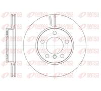 2x Disque de frein Essieu avant ventilé 61439.10 REMSA pour MINI MINI COUNTRYMAN